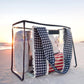 Case-Mate Jelly Tote w/ Phone Pouch - Clear  Navy Gingham Eyelet Ruffle