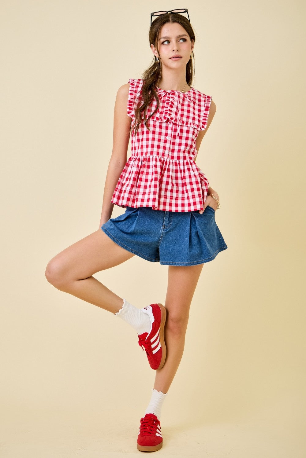 Dana Denim Flare Shorts