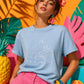 Endless Summer Days Embroidered Blue T-Shirt