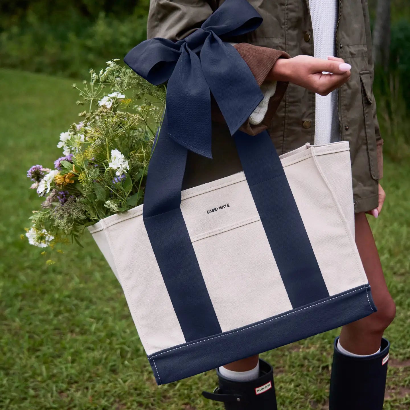 Case-Mate Canvas Tote - Canvas Oxford Navy  Bow