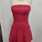 Dakota crimson denim dress