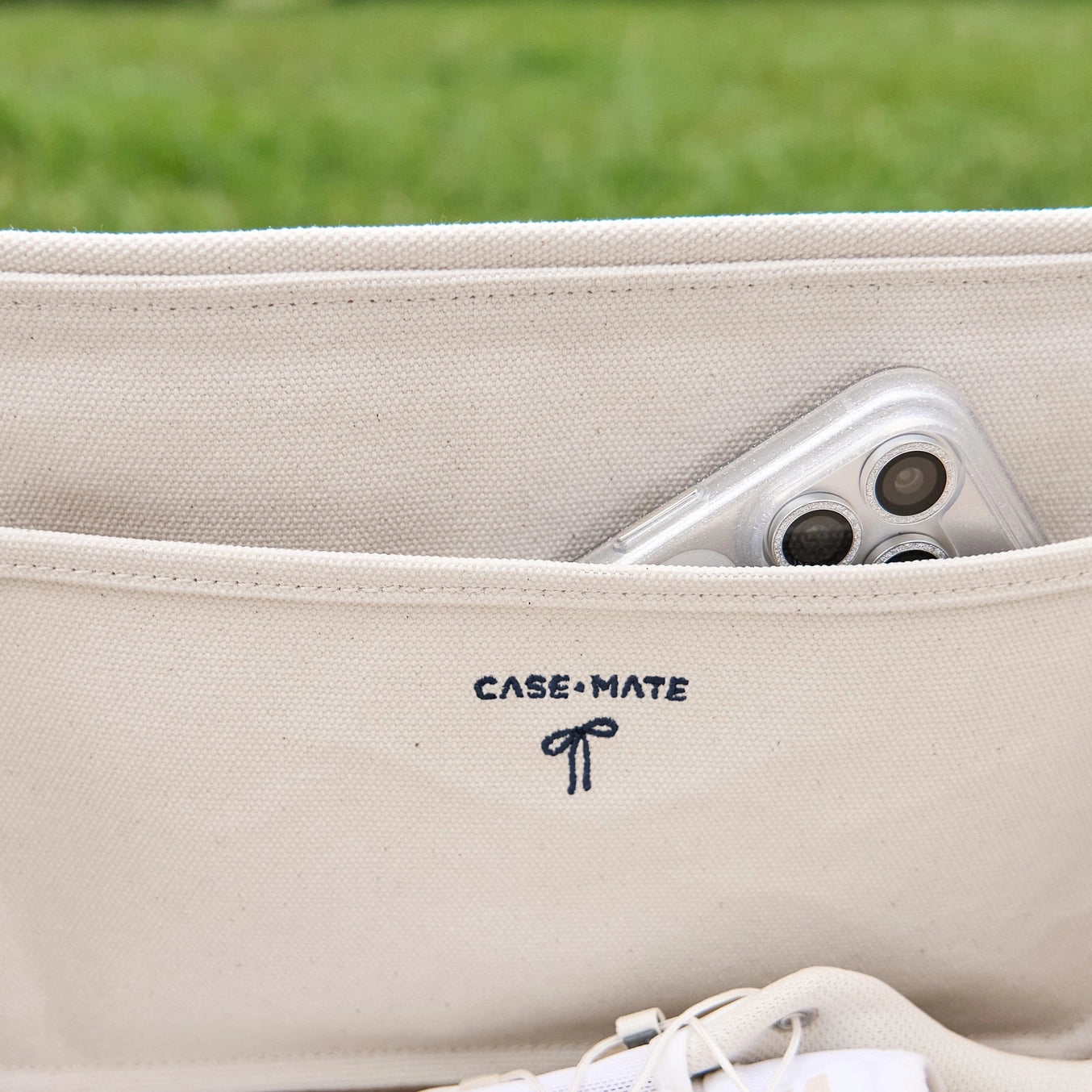Case-Mate Canvas Tote - Canvas Oxford Navy  Bow