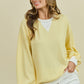 Lily Yellow Ribbed Top