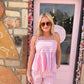 Daisy Pink Striped Set Shorts