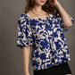 Gia Navy Mix Top