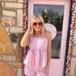 Daisy Pink Striped Set Top