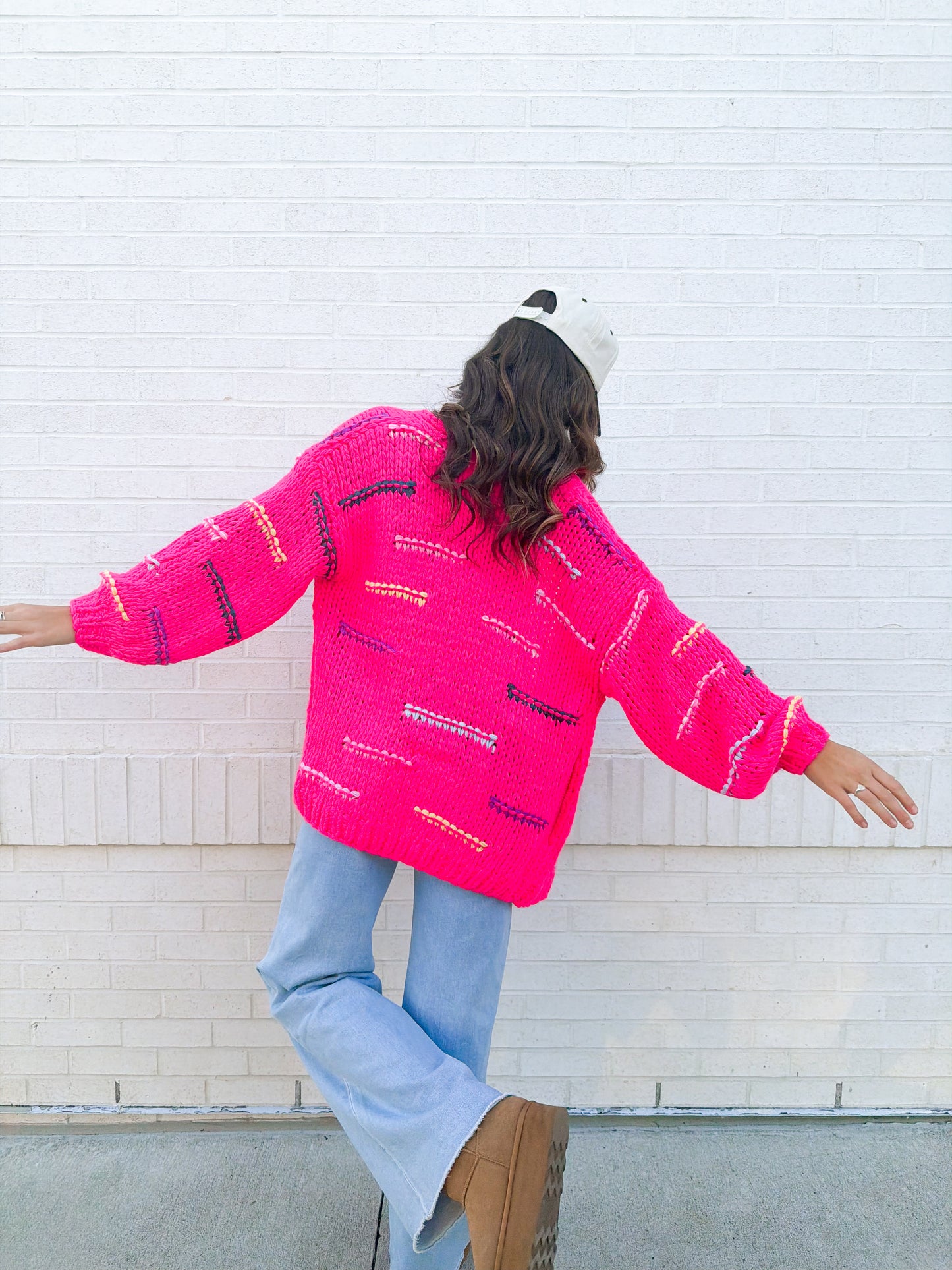 Lucy Hot Pink Cardigan