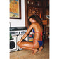 Julia Navy Red Bikini Bottoms