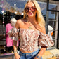 Kiley Leopard Bubble Top