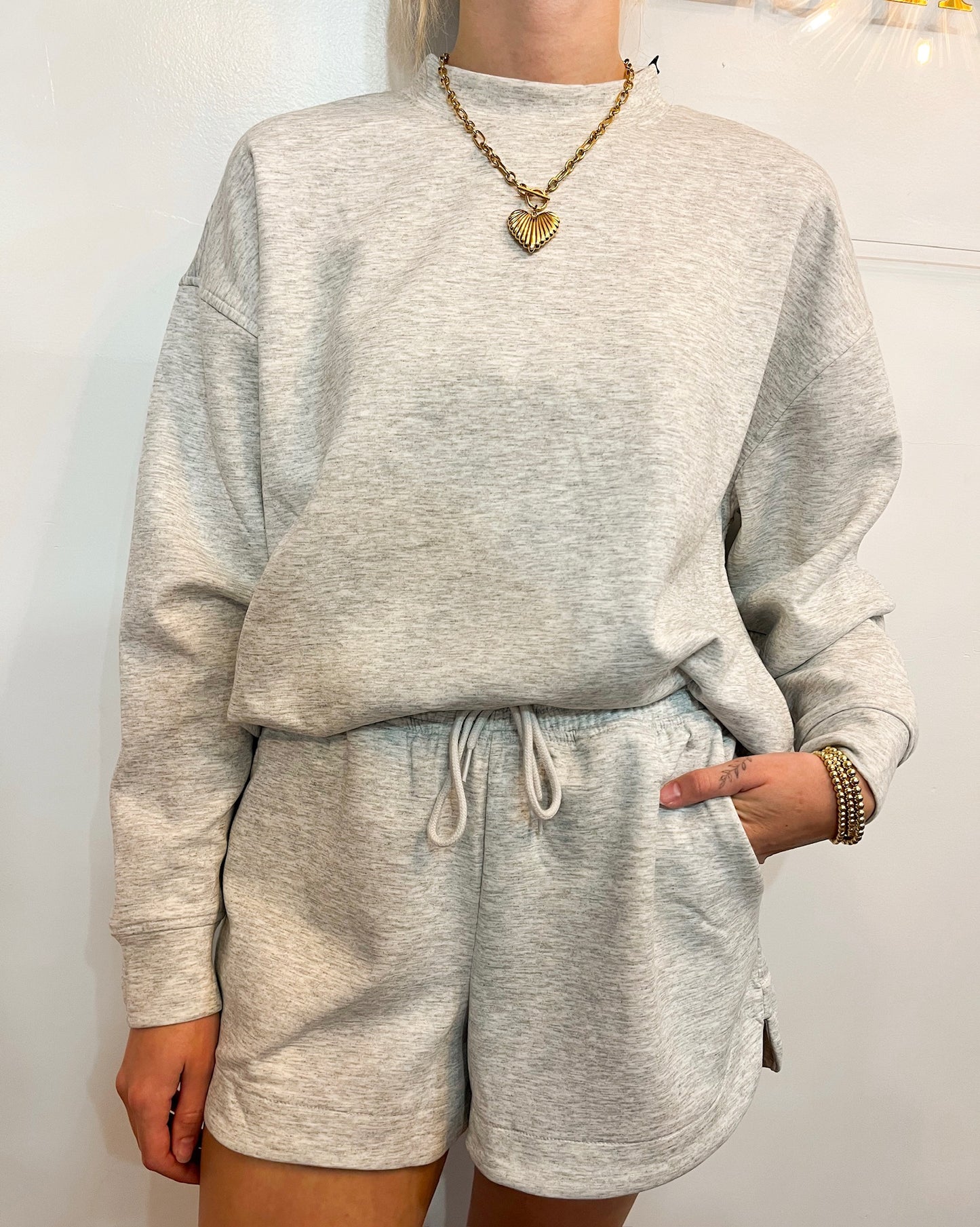 Scuba Pullover & Shorts Set H Grey