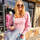 Dana Pink Sequin Sweater