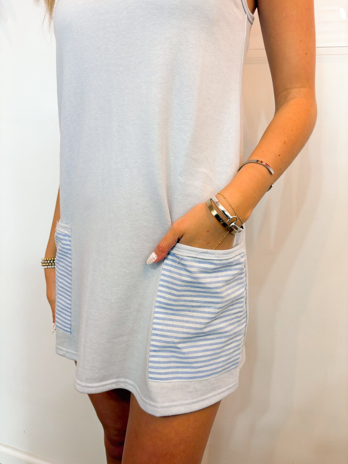 Irene blue mini dress