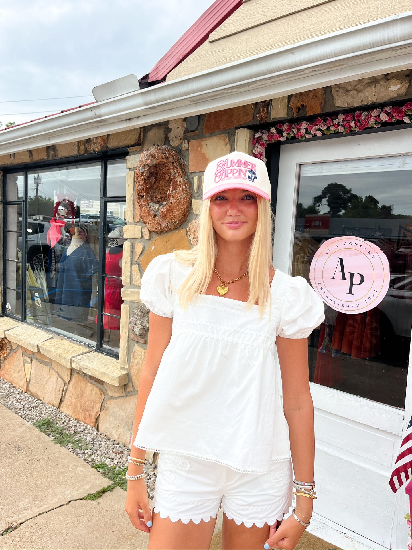 Summer Sippin Pink Hat