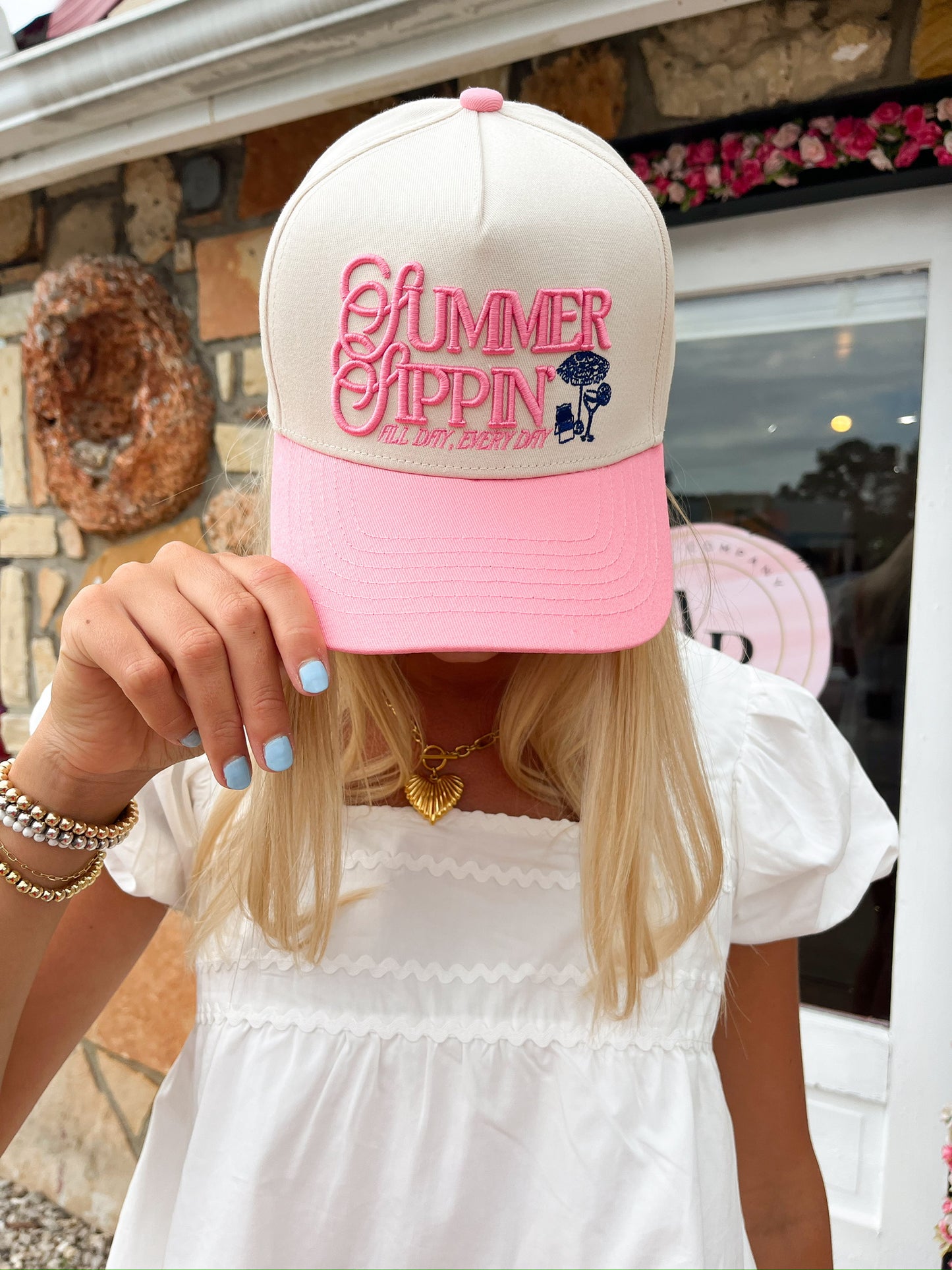 Summer Sippin Pink Hat