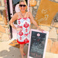 Talia Red Print Dress