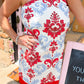 Talia Red Print Dress