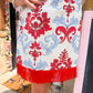 Talia Red Print Dress