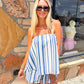 Kaia Striped Strapless Set