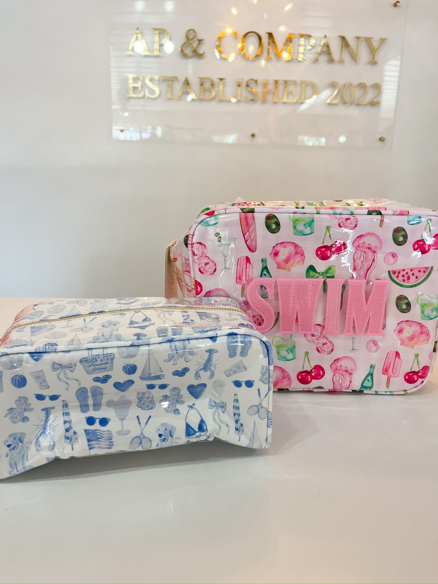 Blue Americana Clear Coat Toiletry Bag