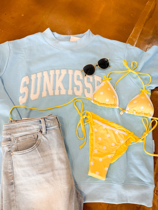 Cafe Polka Bikini Yellow Top