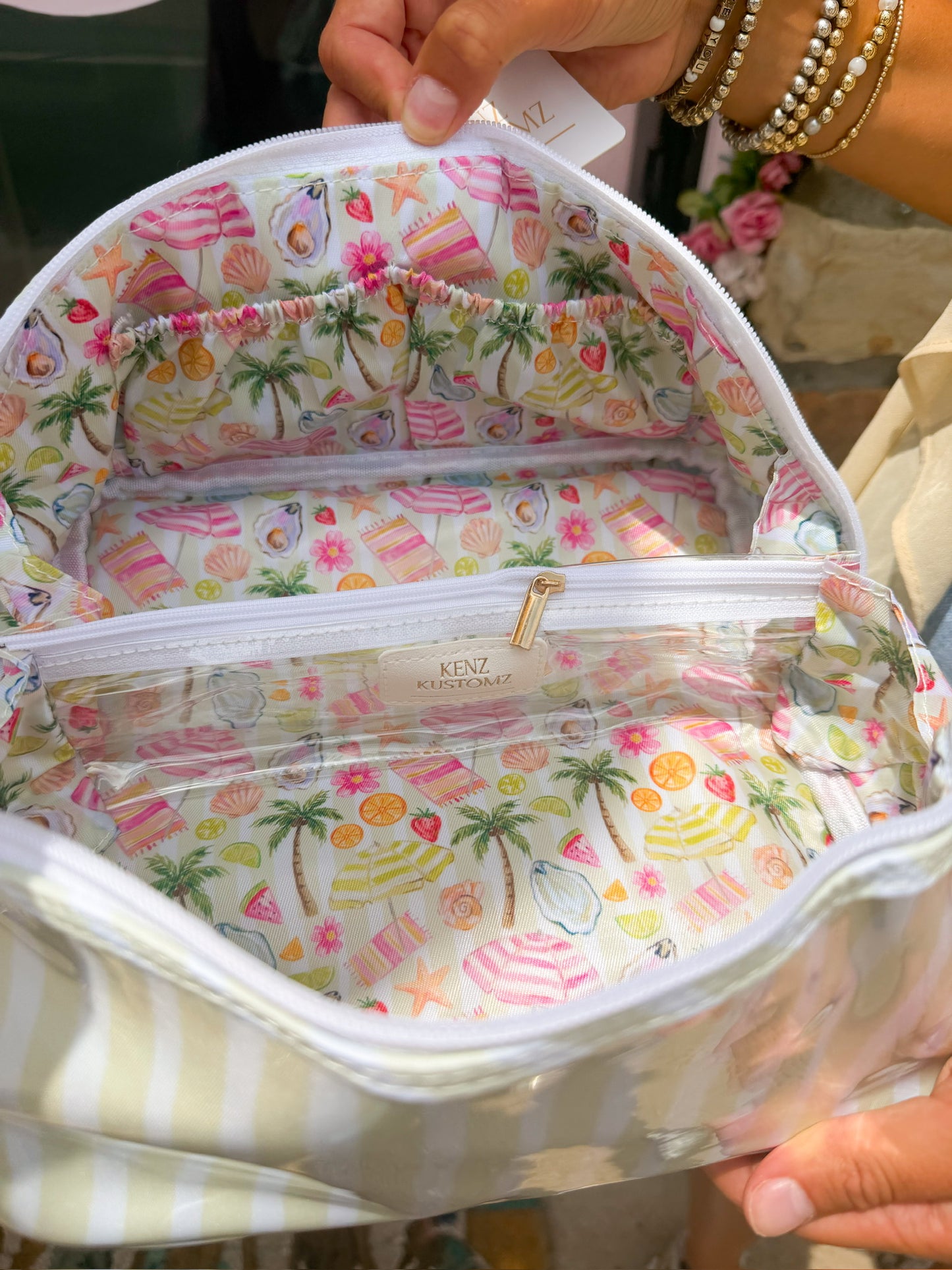Rosemary Makeup Bag Sea Stripes