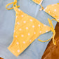 Cafe Polka Bikini Yellow Top
