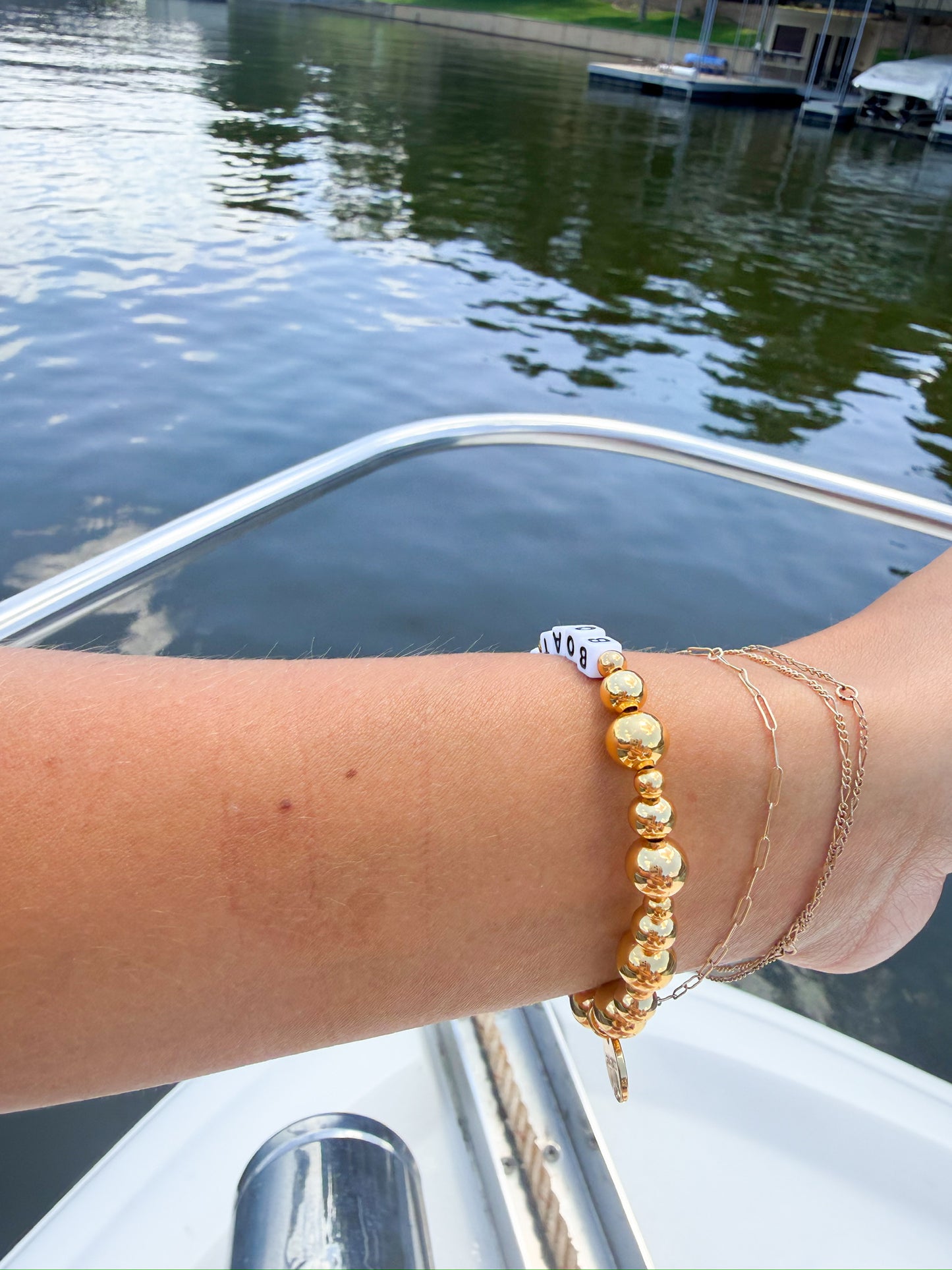 Boat Szn Gold Bubble Bracelet