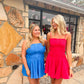 Dana Tiered Mini Dress Red
