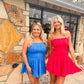 Dana Tiered Mini Dress Azure