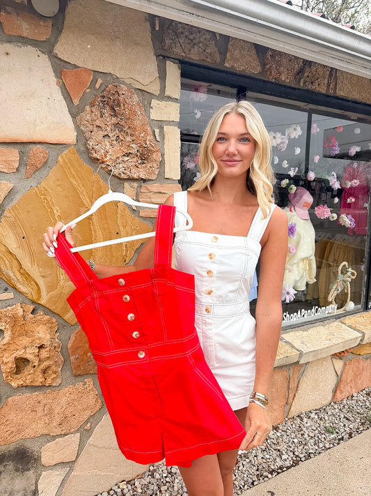 Daniela Red Romper