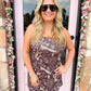 Botanical Bird Print Active Mini Dress