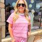 Blossom Pink Stripe Shorts