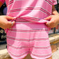Blossom Pink Stripe Shorts
