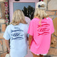 Sardines Graphic Oversized Tee Blue
