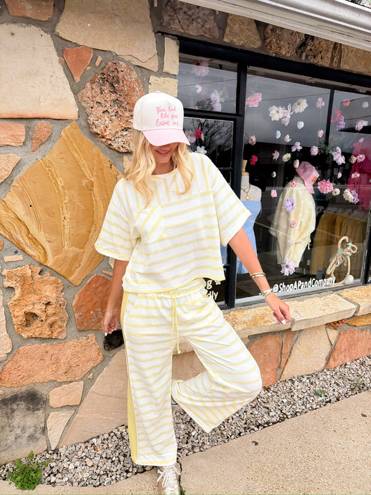 Bonnie Yellow Striped Top