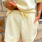 Poly Modal Piping Shorts Lemon