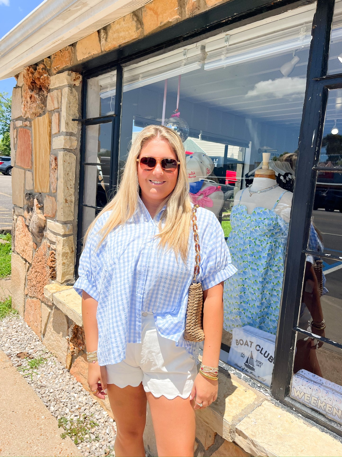 Daniella Denim Shorts White