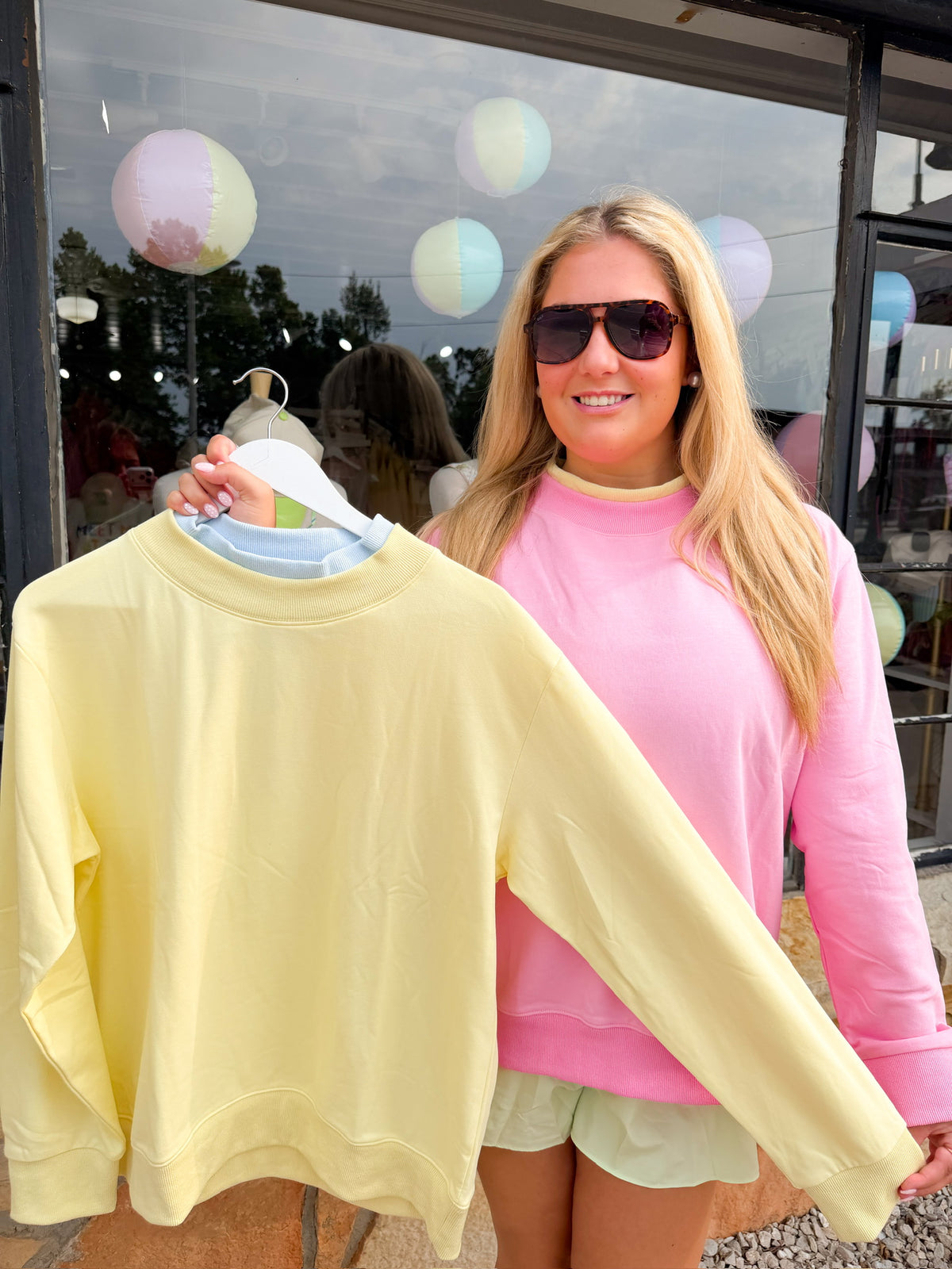 Dana Yellow Mockneck