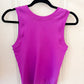 High neck banded tank