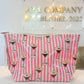 Clear Coat Bag Pink Stripe Espresso Martini