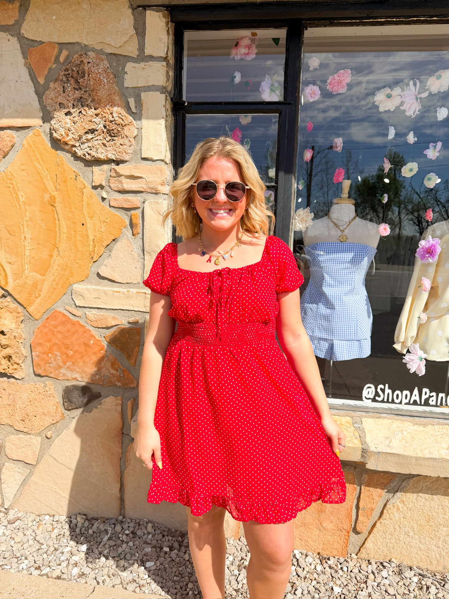 Sierra Red Dot Dress