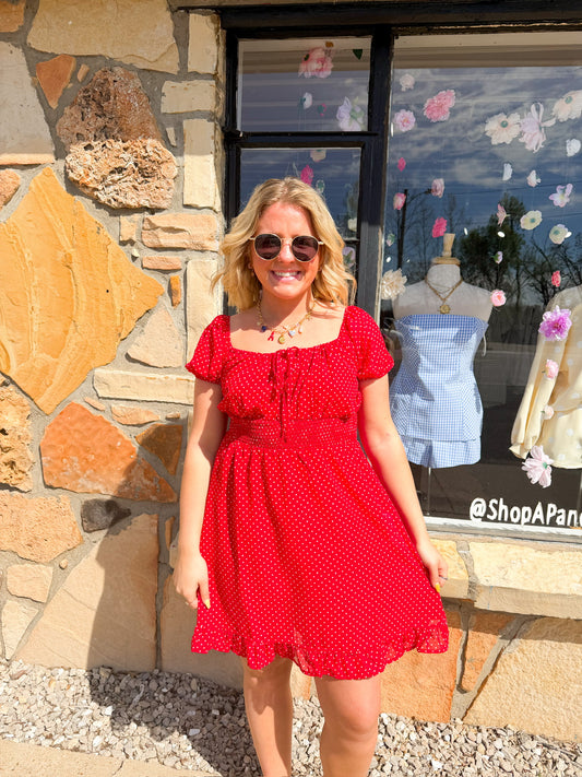 Sierra Red Dot Dress