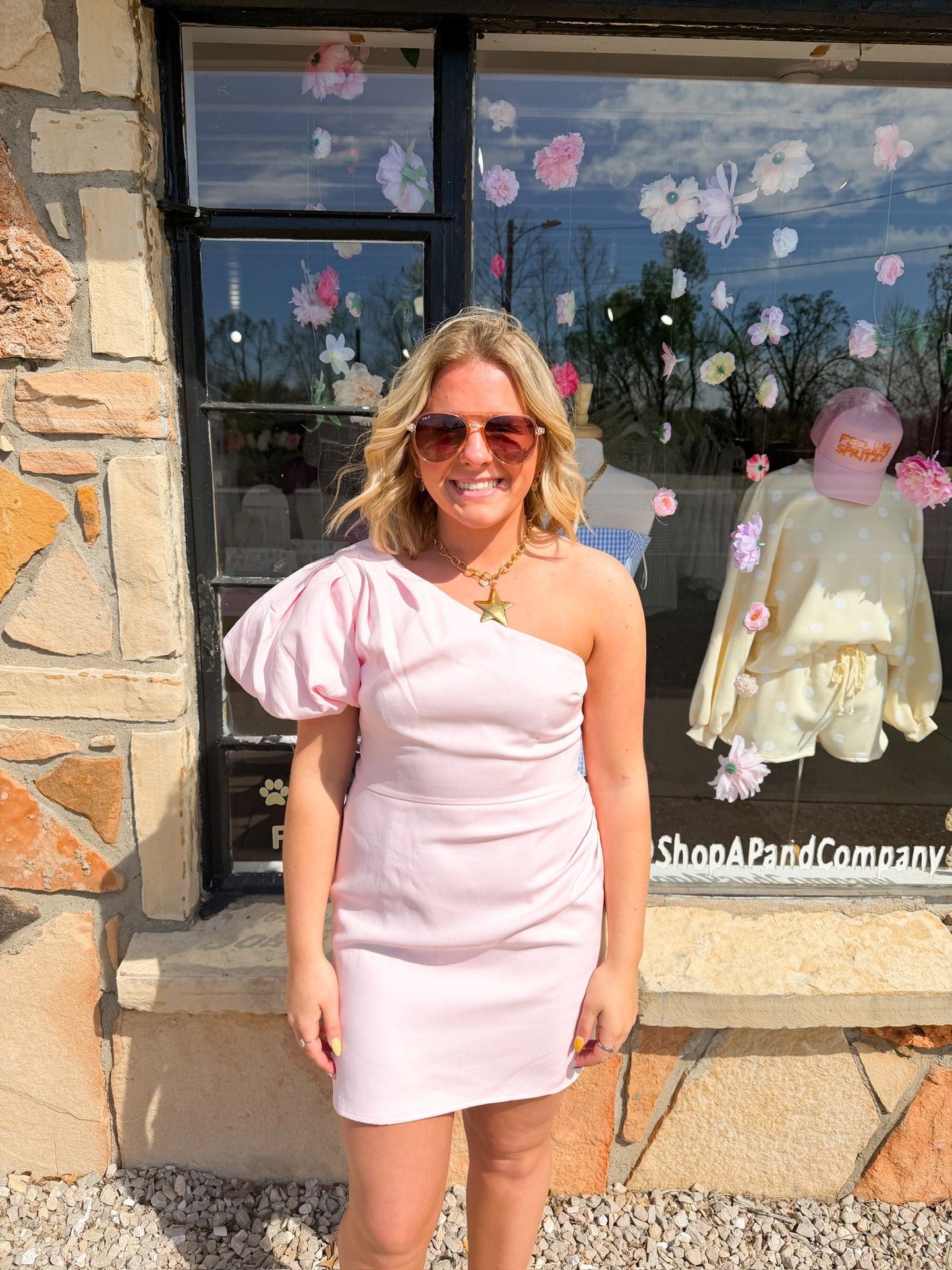 Oliver Pink One Shoulder Dress