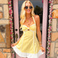 Beth Yellow Halter Dress