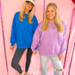 Fleece Tunic Sweatshirts Lavender
