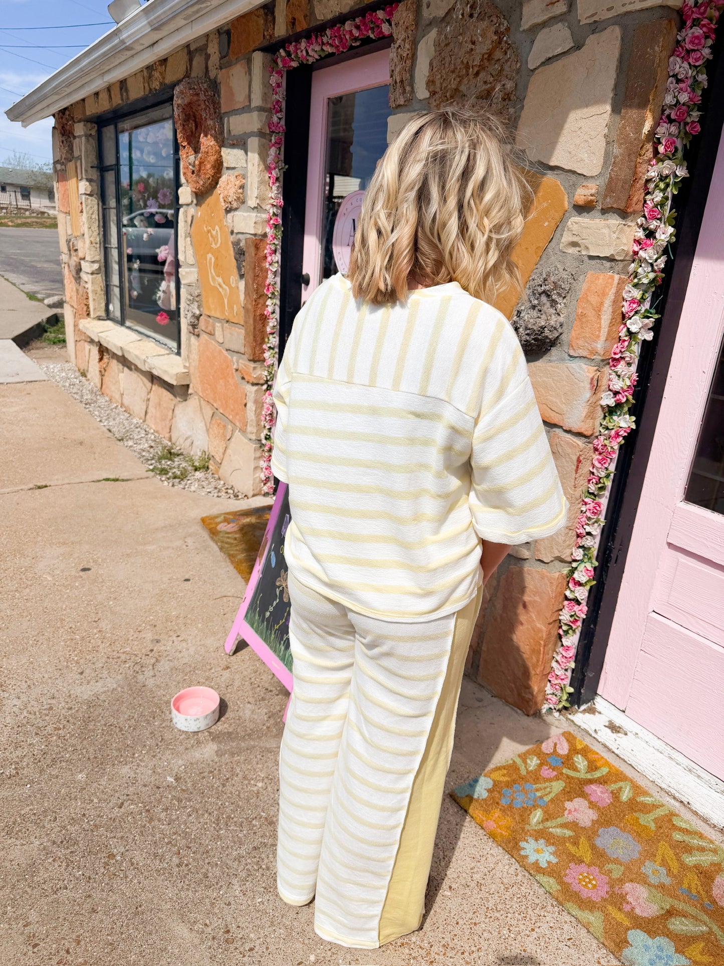 Bonnie Yellow Striped Pants