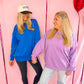 Fleece Tunic Sweatshirts Lavender