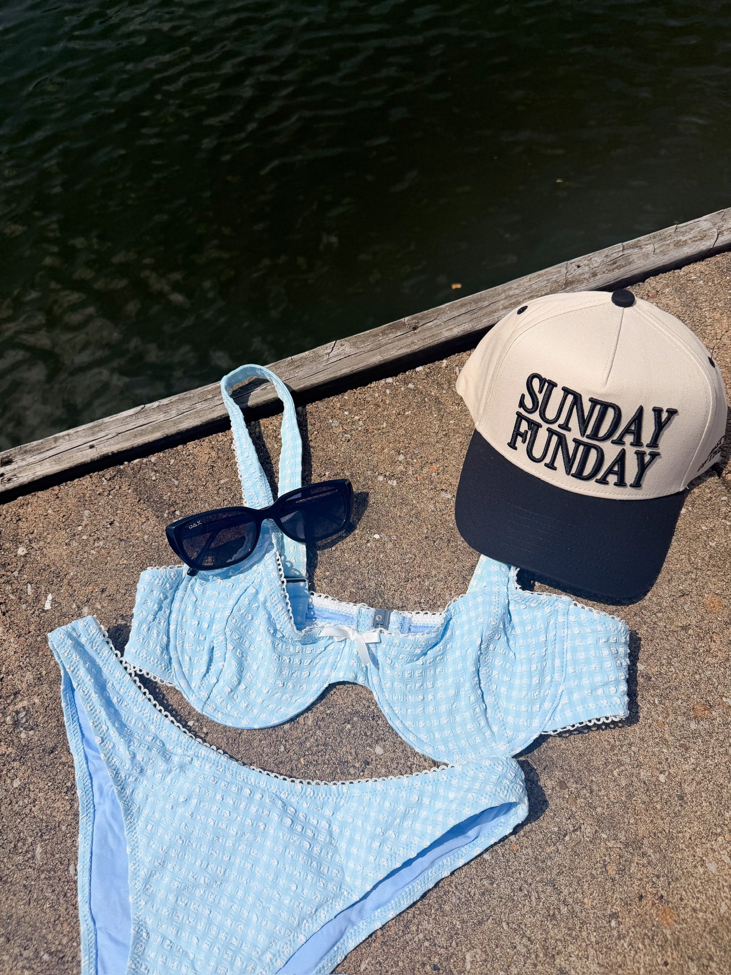 Bubbly Underwire Bikini Blue Top