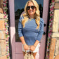 Dani Blue Striped Top
