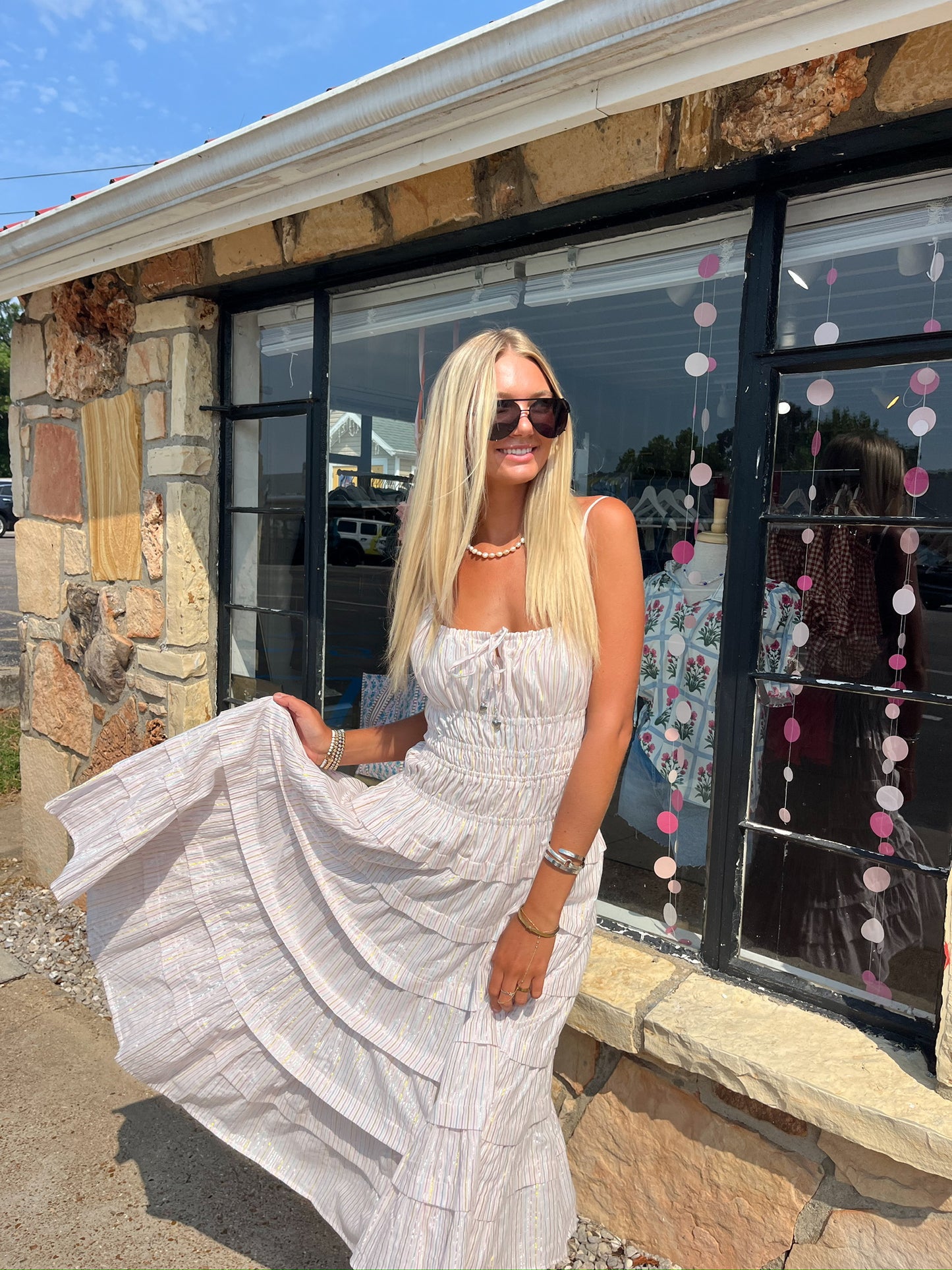 Faith cream multi dress